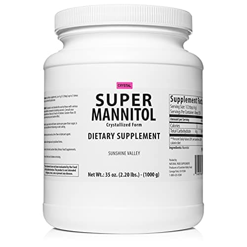 Sunshine Valley® Super Crystalized Mannitol (Free Flow Pour), Natural & Healthy Artificial Sweetener, Sugar Substitute For Coffee, Tea, Dessert & Milkshake, Dietary Supplement - 35 oz