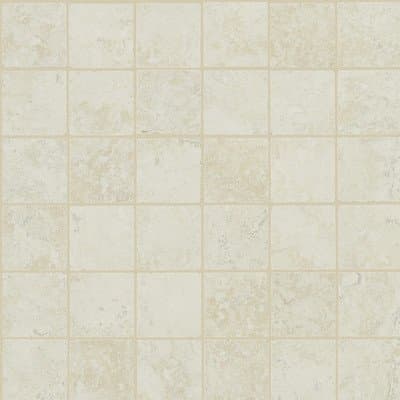Piazza Porcelain Unpolished Mosaic in Ivory