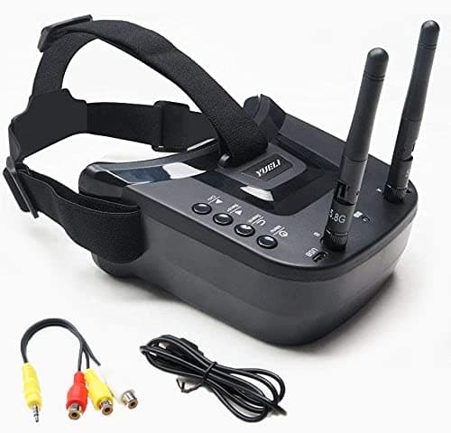 YueLi FPV Goggles VR009 Video Headset 5.8G 40CH HD 3 Inch 16:9 Display 5.8Ghz Mini FPV Goggles for DJI Avata Drone accessories for FPV Quadcopter Drone Quadcopters FPV Racing (Black)