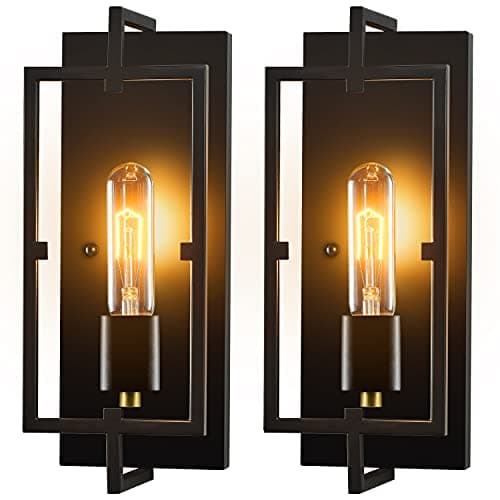 Wall Sconces, Wall Lights Set of Two,Rustic Home Decor Wall Lamp Bathroom Light Fixtures Farmhouse Lighting Industrial Wall Decor for Bedroom Living Room Kitchen Bar,E26 Base, Hardwired, Bulb Included