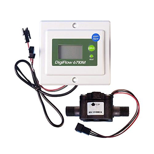 Vyair 0.2 to 5.0 litres/minute DigiFlow 6710M-32TM Panel Mounted Digital Mini Flow Totalizer (Count Up) and Flow Rate Meter with 1/4" BSP Male Connections