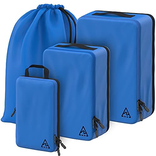 4-piece Compression Packing Cubes For Travel w/ HybridMax Double Capacity Design