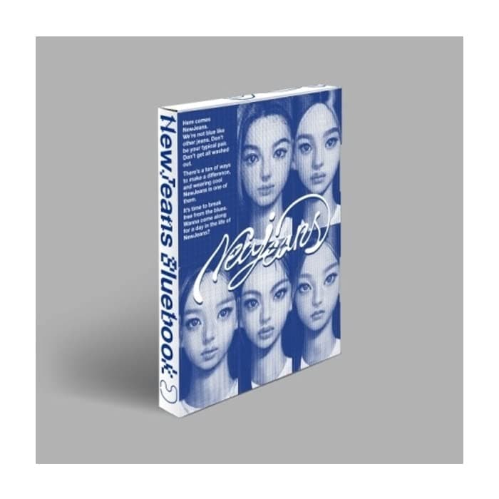 NewJeans New Jeans 1st EP Album Bluebook Version CD+Mini Poster On Pack+Log Book+Pin-up Book+Phoning Manual Book+ID Card+Sticker+Photocard+Tracking Sealed (HANNI Version)