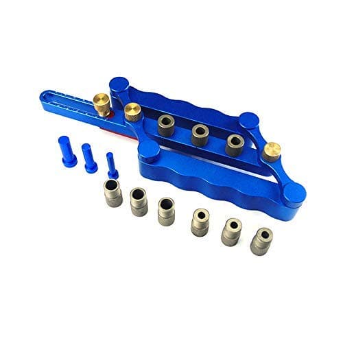 FireAngels Woodworking Joinery Jigs Tools Self Centering Dowelling Jig Set 6/8/10mm Precise Drilling Guide (Blue)