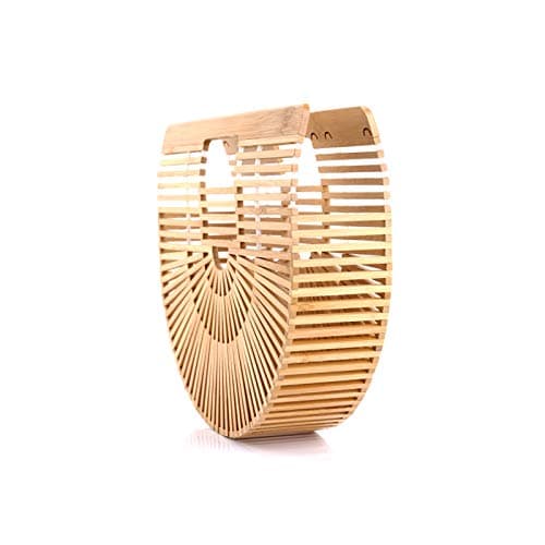 Rattan Bag, Women Bamboo Handbag Basket Bag Handmade Tote Bag Top Handle Bag Straw Spring Summer Sea Beach Bag