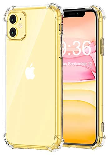 for iPhone 11 Case, Matone Crystal Clear Slim Protective Cover with Reinforced Corner Bumpers, Flexible Soft TPU Anti-Scratch Cases Compatible with Apple iPhone 11 (2019) 6.1-Inch
