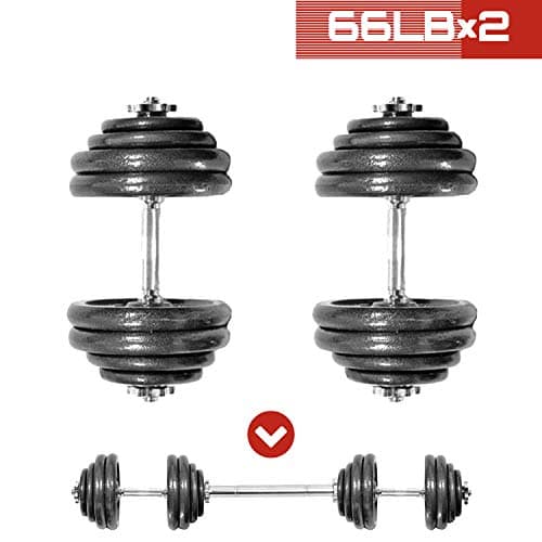 shanchar Adjustable Weights Dumbbells Set，Free Weights Dumbbells Set for Men (110)