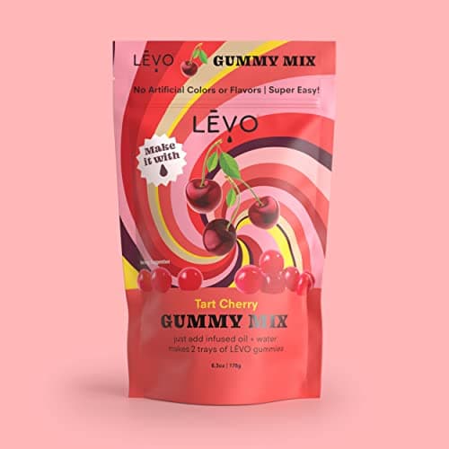 LĒVO Gummy Mix - Tart Cherry - Make Your Own Infused Gummies - Each Bag Makes 64 Gummies - 1 Pack