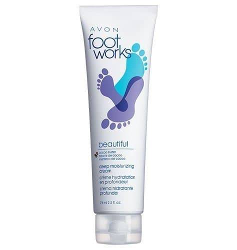 Avon Foot Works Beautiful Deep Moisturizing Cream with Cocoa Butter 2.5fl Oz by Foot Works Beautiful