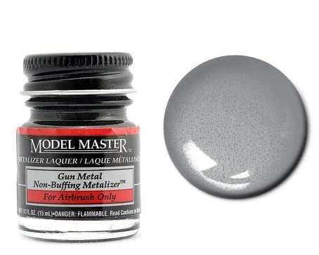 Gun Metal Non Buffing Metalizer Enamel Paint .5oz Bottle