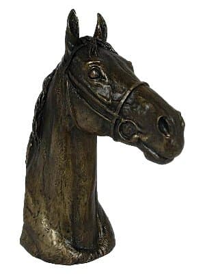 THOROUGHBRED Bronze Horse Head Sculpture by David Geenty