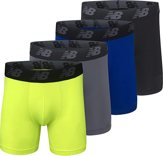 New Balance Men's Performance 5" Mesh Nofly Boxer Brief 4-Pack