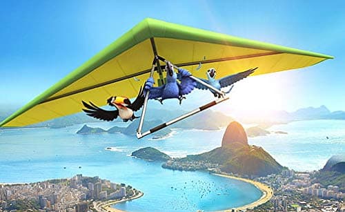 Poster World Rio Movie Blu Rafael Toco Toucan and Jewel Matte Finish Paper Print Poster 12 x 18 inch (Multicolor)