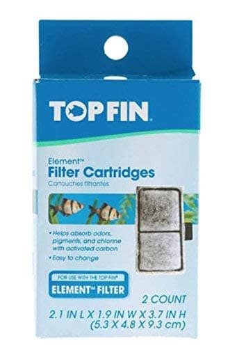 Top Fin Filter Cartridges 2 Count (2.1 in x 1.9 in x 3.7 in)