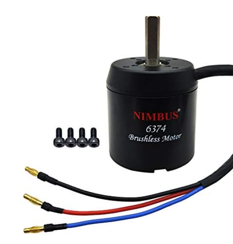 Nimbus 6374 150KV 170KV 190KV Sensored&Sensorless Motor Brushless Belt Motor for DIY Electric Skateboard Bike Longboard Model Airplane Robot Underwater Scooter(Black;8mm Shaft Without Keyway)