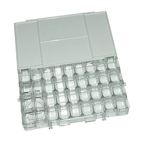 Empty Lipstick Palette，Painting Palette Box Sealed Paints Containter for Watercolor Half Pans, Acrylic,Gouache, Depotting Lipsticks- Travel Box (36Wells+Palette Set)