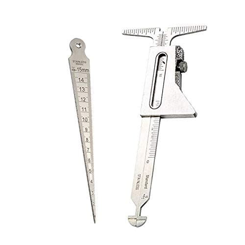 Highmoor Hi Lo Welding Gauge Gage Test Ulnar Welder Inspection Gauge Both Inch and Metric, Taper Gage 1-15mm Stainless Taper Welding Gauge Test Ulnar Inch & Metric Standard