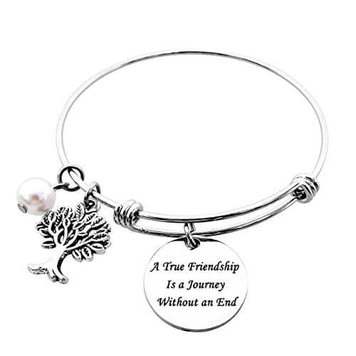 ALoveSoul A True Friendship is a Journey Without an End Friendship Bracelets Long Distance Friendship Gifts