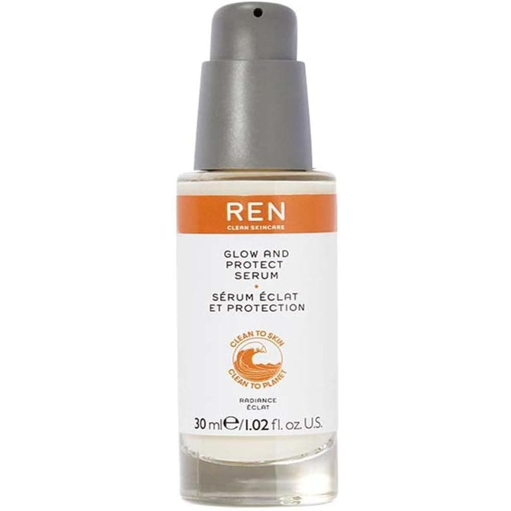 REN Clean Skincare Glow & Protect Serum ââ‚¬â€œ Antioxidant Superfruit Facial Serum with Vitamin C ââ‚¬â€œ Brightening Serum Smooths