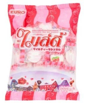 120g Marshmellow with Strawberry Cream Thailand Candy Thai Dd