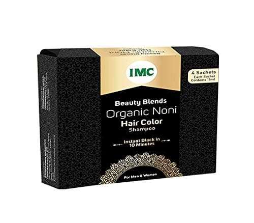 IMC Organic Noni Hair Color Shampo, Herbal (Pack of 2) - Black