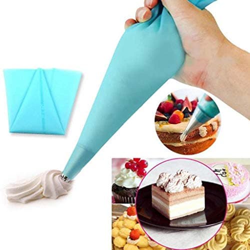 Sunshinehomely Silicone Reusable Icing Piping Cream Pastry Bag DIY Cake Decorating Tools (14 inch)