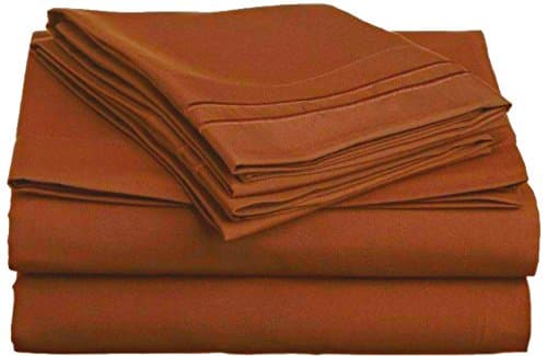 California King Sheets: Terra Cotta (Burnt Orange), 1800 Thread Count Egyptian Bed Sheet Set, Deep Pocket. Reg. $129.95 39.95. Cal King Sheet Sets.