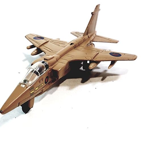 Showcasts Collectibles Tan SEPECAT Jaguar British/France Military Attack Jet Aircraft 1/100 Scale Diecast Plane B