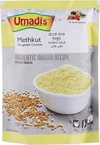 Bhavani Foods Umadi's Methkut (Methi )Chutney Powder (Pack of 2) 200 GMS Each