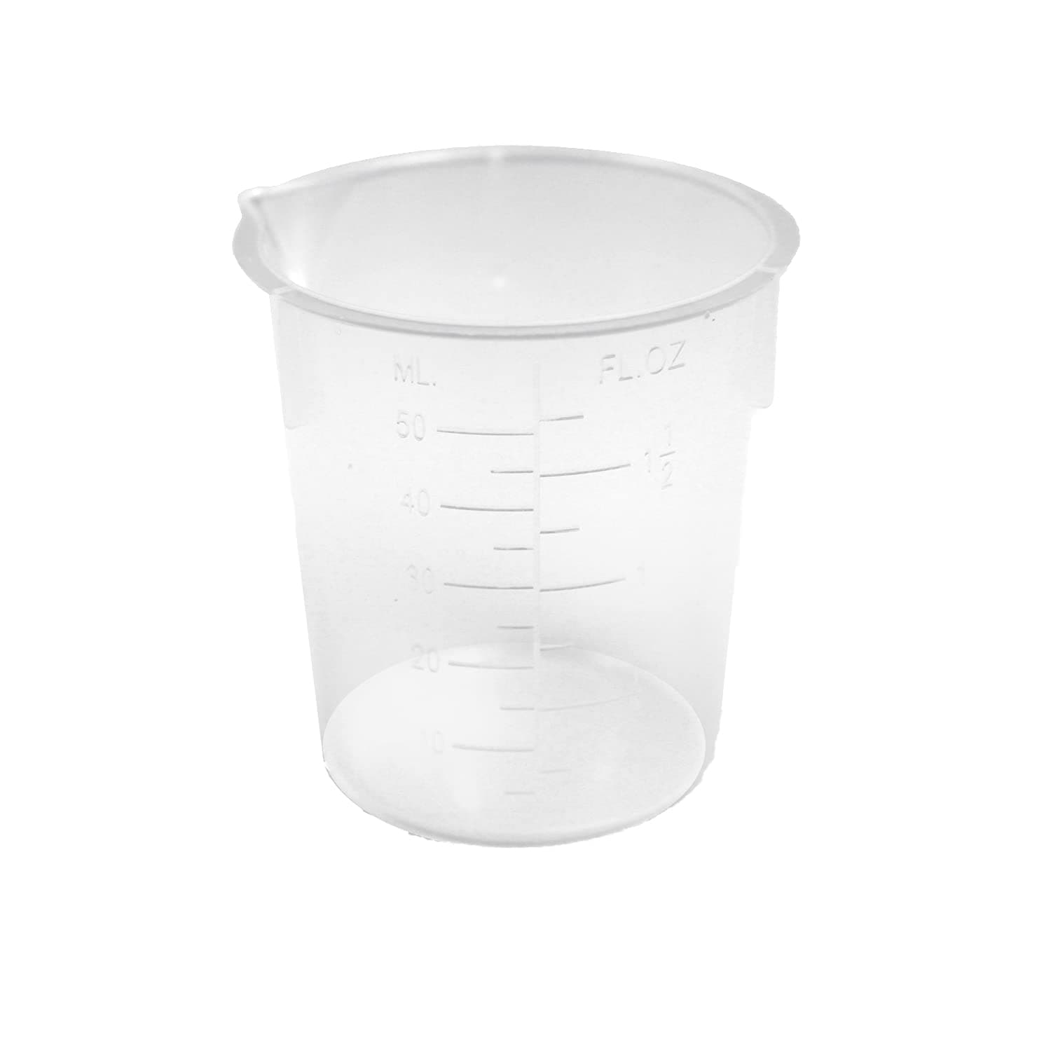 Maryland Plastics L-1220 Polypropylene Disposable Beaker, Graduated, 50 mL (Pack of 100)