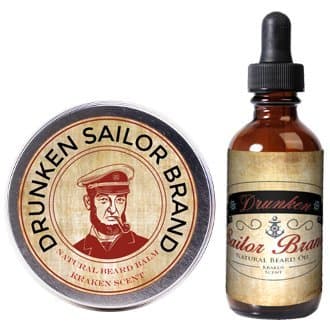 Drunken Sailor Brand Beard Oil and Beard Balm Combo Pack (Kraken Scent)