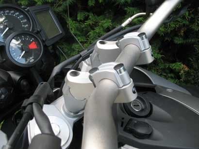 MV Verholen Handlebar Riser kit provides 50mm rise for BMW F650GS Twin 2008 and up VER-4901-901437