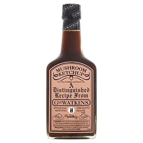 Geo Watkins Vegan Mushroom Ketchup | Vegan Worcestershire sauce | Umami Sauce | BBQ Sauce | Marinade, ingredient sauce | 190ml Glass Bottle (PACK OF 8)