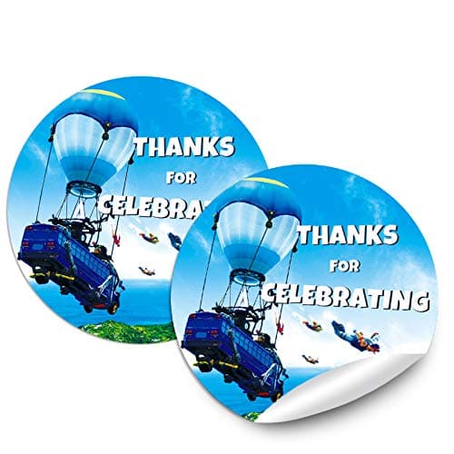 Game Stickers Thank You Stickers Goodies Bag Stickers 3.5” Bag Sticker Party Supplies 40 Pack Favor Bag Sticker Pack