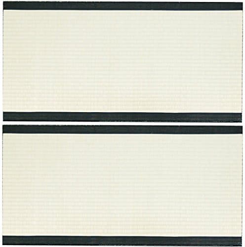 TATAM Tatami Mat Japanese Traditional 1/4 Size (17x34 inch) 2 Piece Set Unit Mattress Made in Japan (Black)