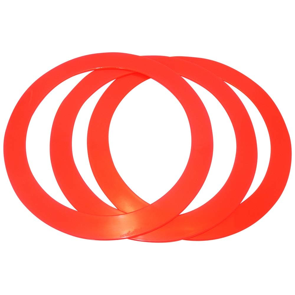 Higgins Brothers Juggling Rings Set of 3 Professional Style (Fluoro Red)