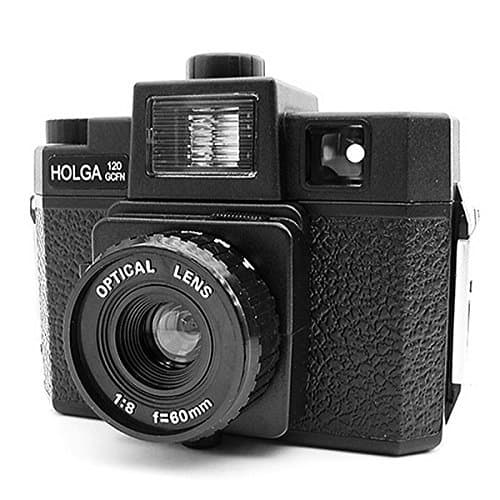 Holga 120 GCFN Medium Format Film Plastic Camera Glass Lens Flash Lomo Black