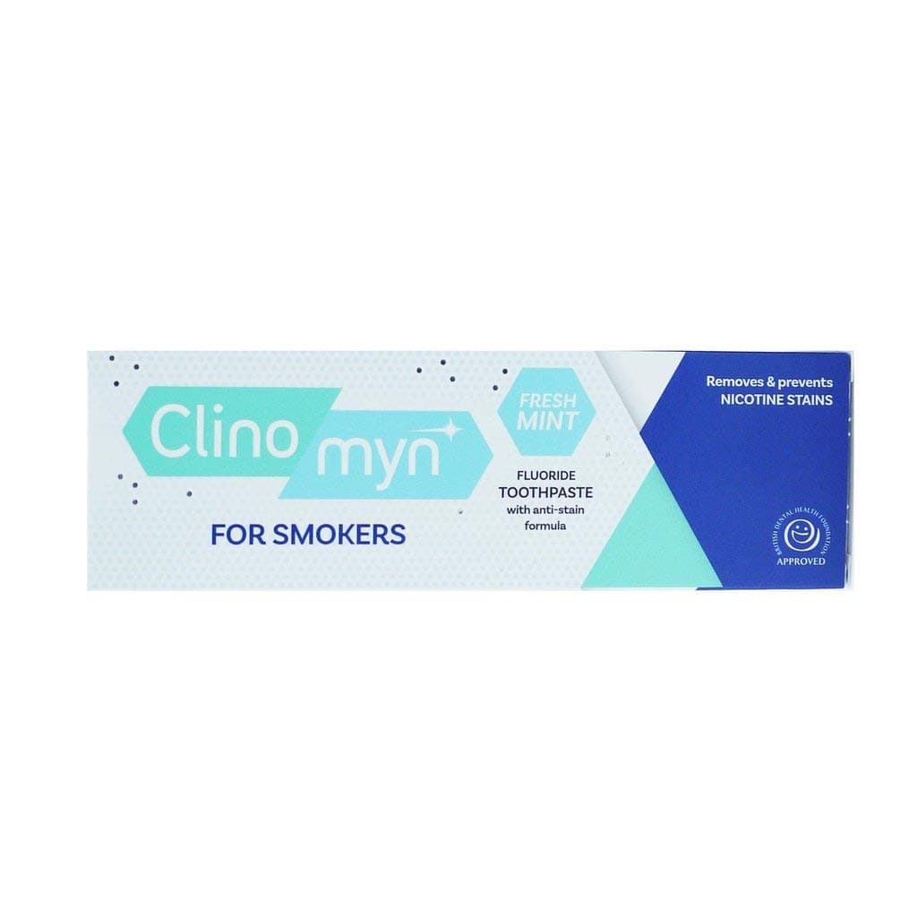 Clinomyn AntiStain Fluoride Toothpaste for Smokers Pack, White, Mint, 12 Millilitre, (Pack of 12)