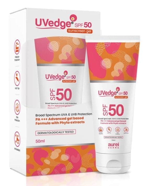 Uvedge Sunscreen For All Skin Type Gel Spf 50 Broad Spectrum- 50Ml(R)