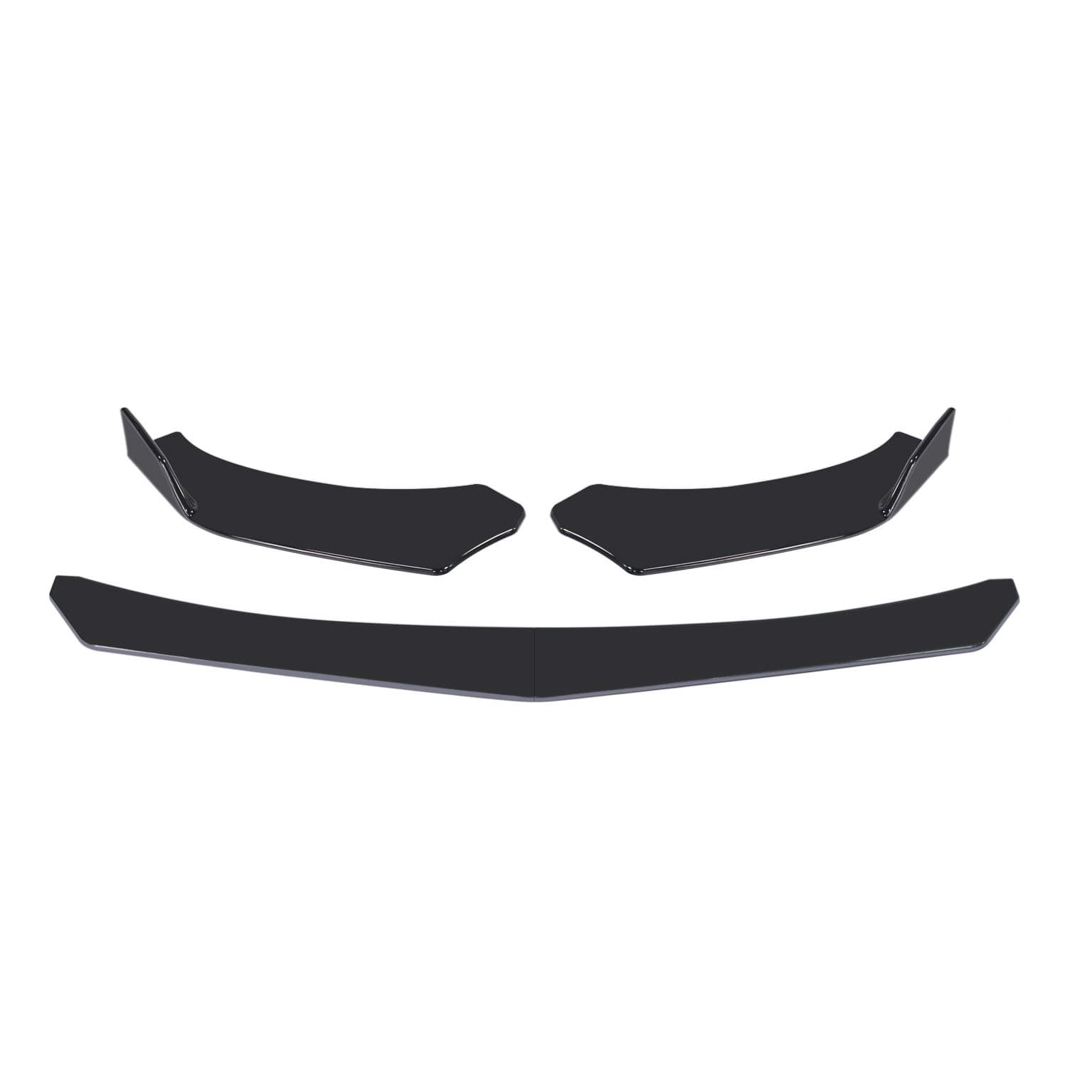 4 Pieces Car Front Bumper Lip Body Kit Spoiler Splitter ABS Bumper Canard Lip Splitter Universal