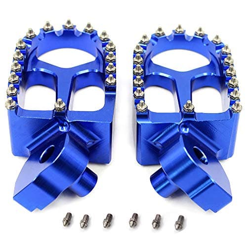 KKE CNC Foot Pegs Fit for YAMAHA YZ125 YZ250 YZ250F YZ450F YZ426F Footpegs Footrests Blue