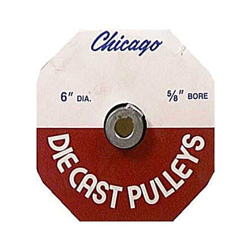 Chicago Die Cast 6 in. Dia. Zinc Single V Grooved Pulley