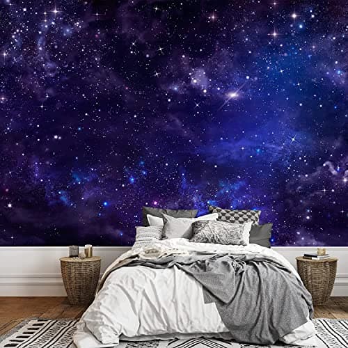 Custom 3D Wallpaper Murals, Starry Night Sky Outer Space Removable Murals Bedroom Living Room Children's Room Tv Sofa Background Wall Wallpaper