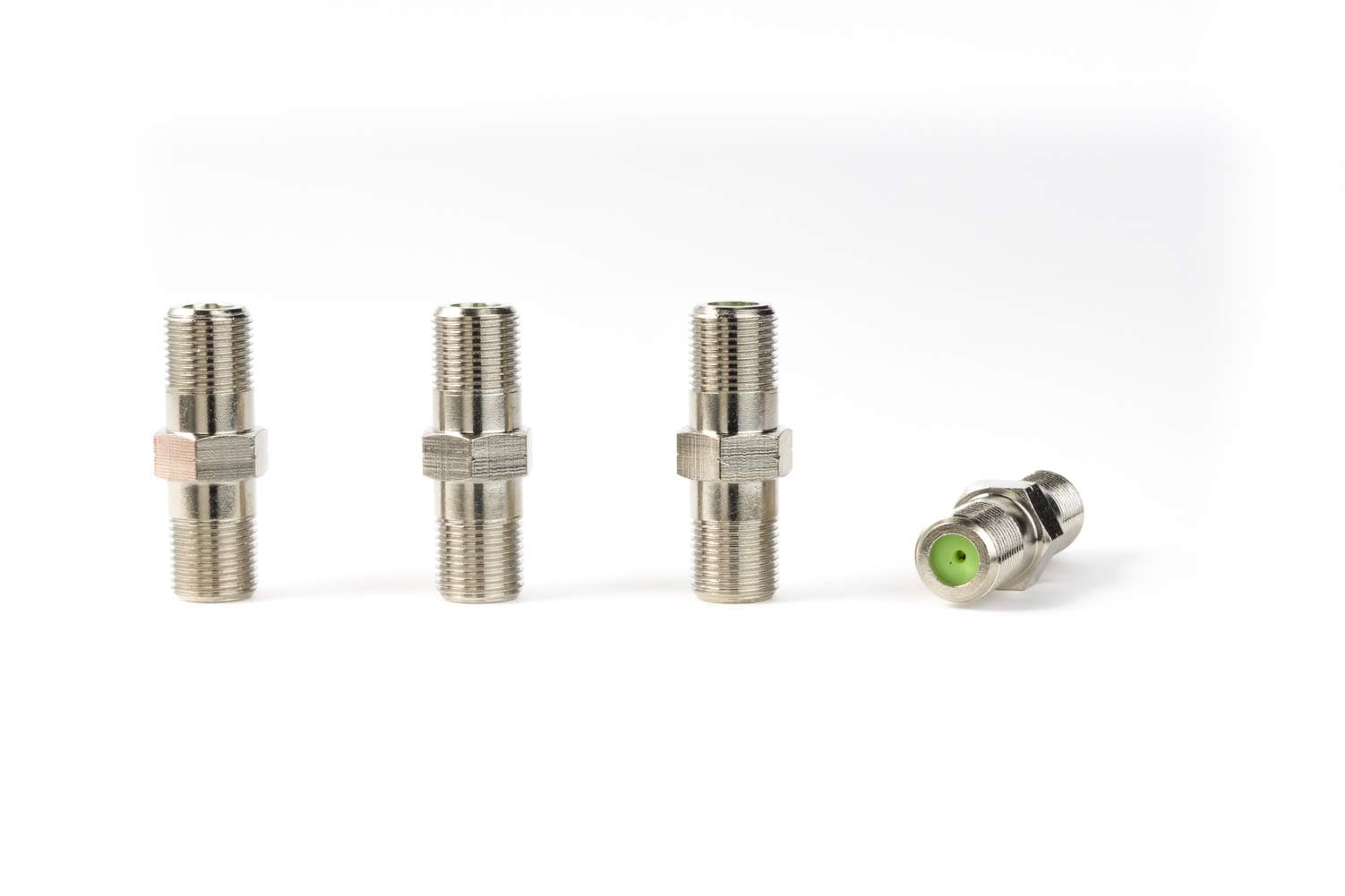 PCT-F81G F81 RG6 Coaxial Dual Female Splice Adapter Coupler - 6pcs