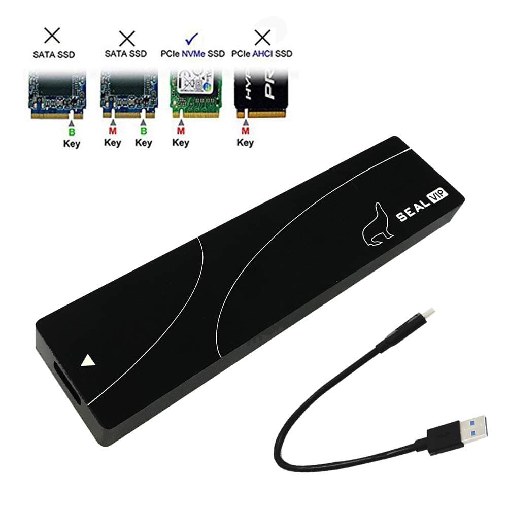 NVME to M.2 Adapater, PCIe M2 to USB Hard Disk Case High-Performance SSD Adapater, HDD Enclosure Case