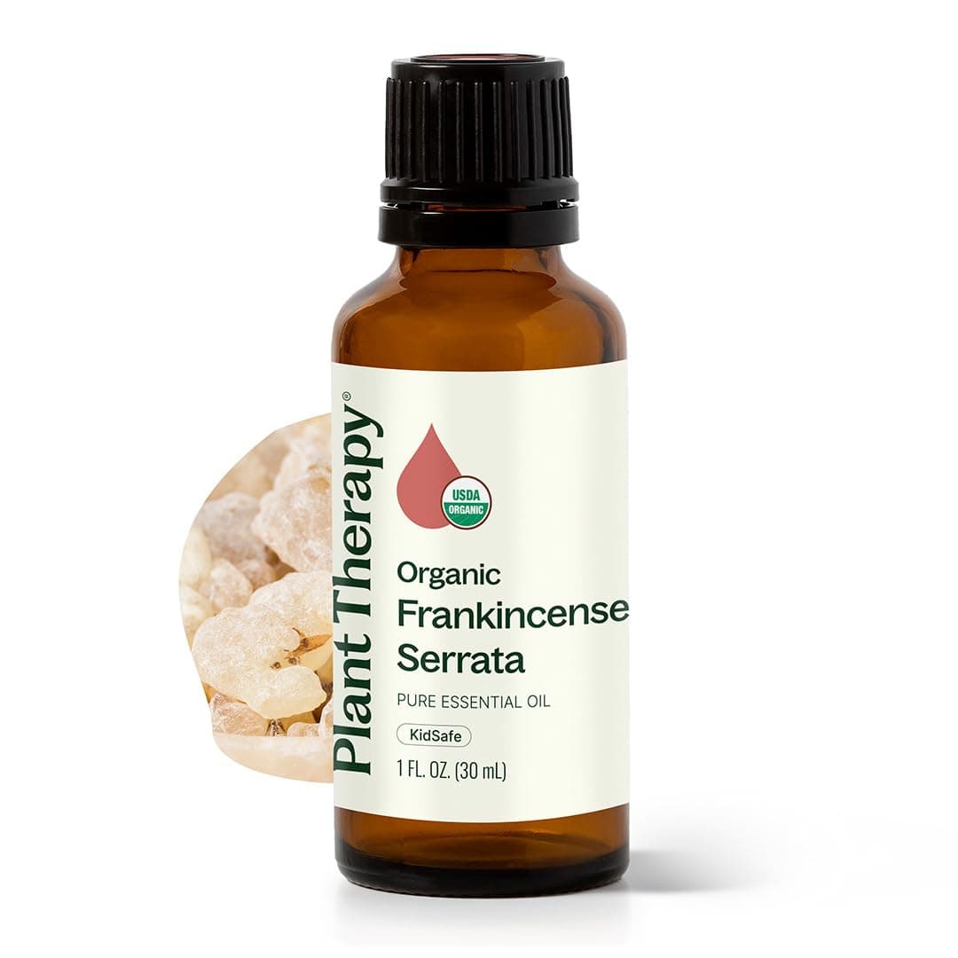 Plant Therapy Organic Frankincense Serrata Essential Oil 100% Pure, USDA Certified Organic, Undiluted, Natural Aromatherapy, Therapeutic Grade 30 mL (1 oz)