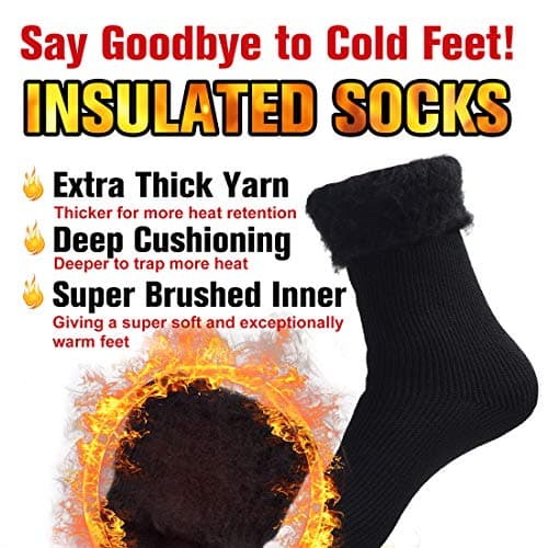 Busy Socks Winter Warm Thermal Socks for Men Women, Extra Thick Insulated Boot Heated Crew Socks For Extreme Cold Weather