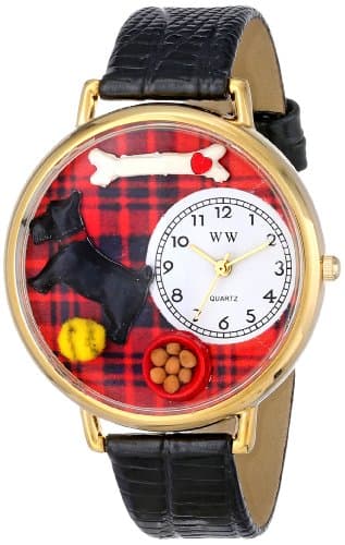 Whimsical Watches Unisex G0130067 Scottie Black Leather Watch
