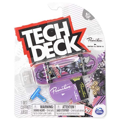 Mini Fingerboards Primitive Skateboards Ultra Rare Series 12 Franky Villani Bat Purple Silver Complete Deck