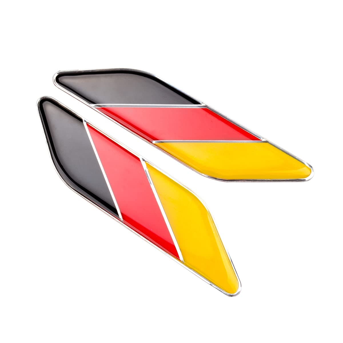 2Pcs/Pair 3D Germany Flag Car Emblem Badge - Fit Germany Car Body - German Flag Sticker - Bumper Decoration